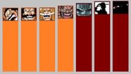 Left to right, positions from 7th to 1st (Image via Shueisha)